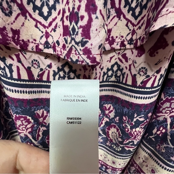 BEACHLUNCHLOUNGE off the shoulder midi dress vibrant loose flowy boho print - Picture 8 of 9